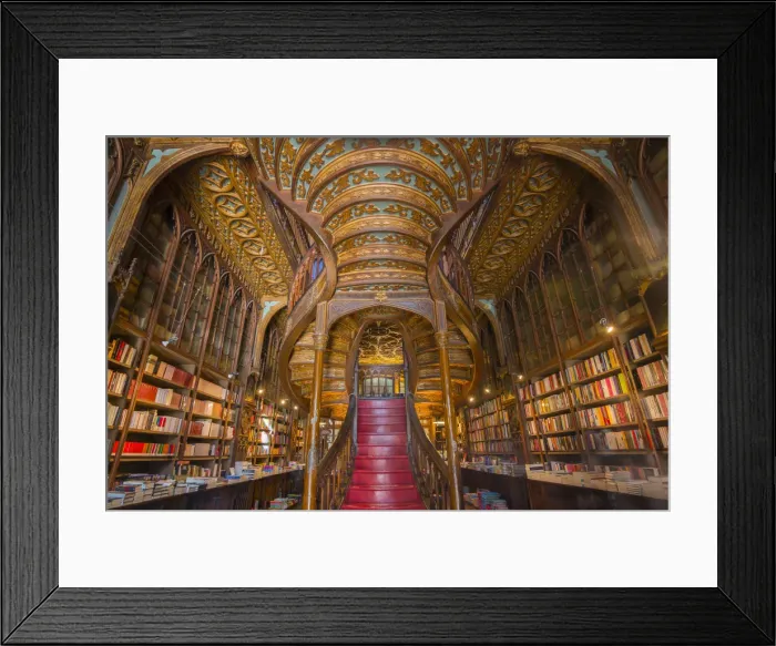 Framed Print : An old bookshop in Porto called Livraria Lello. Oporto city, Porto district, Portugal Framed Print : An old bookshop in Porto called Livraria Lello. Oporto city, Porto district, Portugal