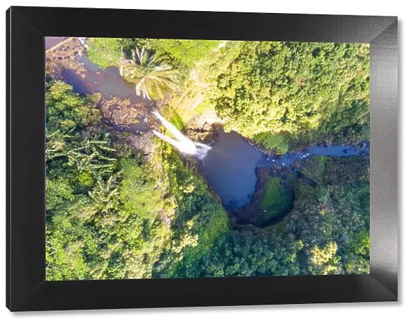 Aerial view of Chamarel waterfall. Chamarel, Black River (Riviere Noir), Mauritius