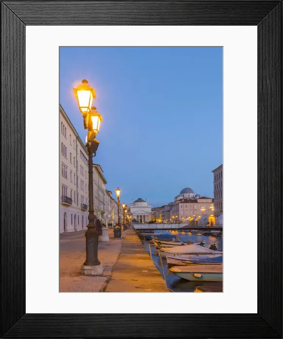 Framed Print : The river of the Grand Canal with the Church of St Framed Print : The river of the Grand Canal with the Church of St