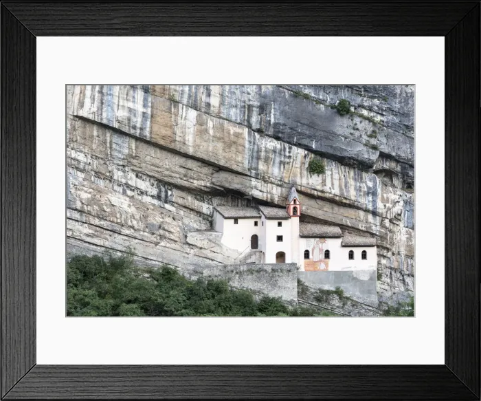 Framed Print : A view of Eremo di San Colombano, a monastery in Trambileno, Province of Trento, Italy