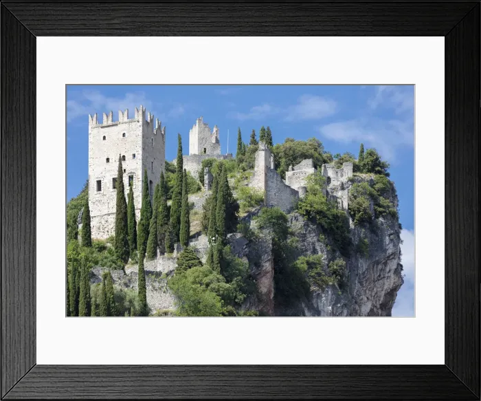 Framed Print : A view of the medieval castle of Arco, province of Trento, Italy, Europe Framed Print : A view of the medieval castle of Arco, province of Trento, Italy, Europe