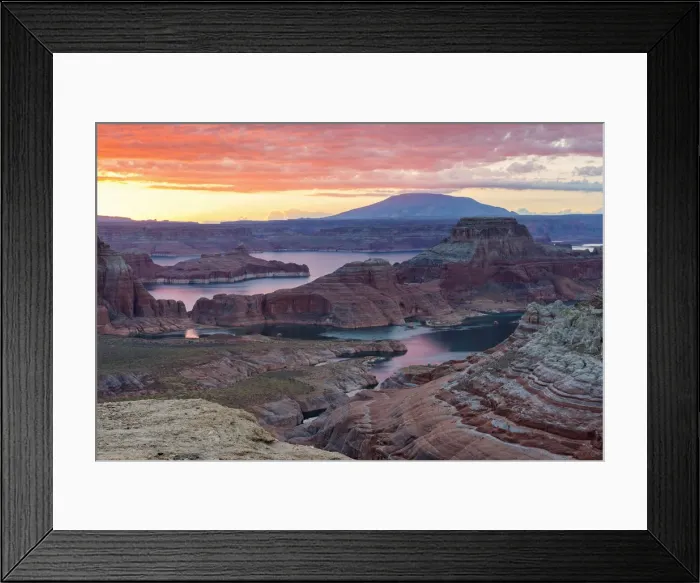 Framed Print : Sunrise at Alstrom Point, Lake Powell, Glen Canyon National Recreation Area, Page Framed Print : Sunrise at Alstrom Point, Lake Powell, Glen Canyon National Recreation Area, Page
