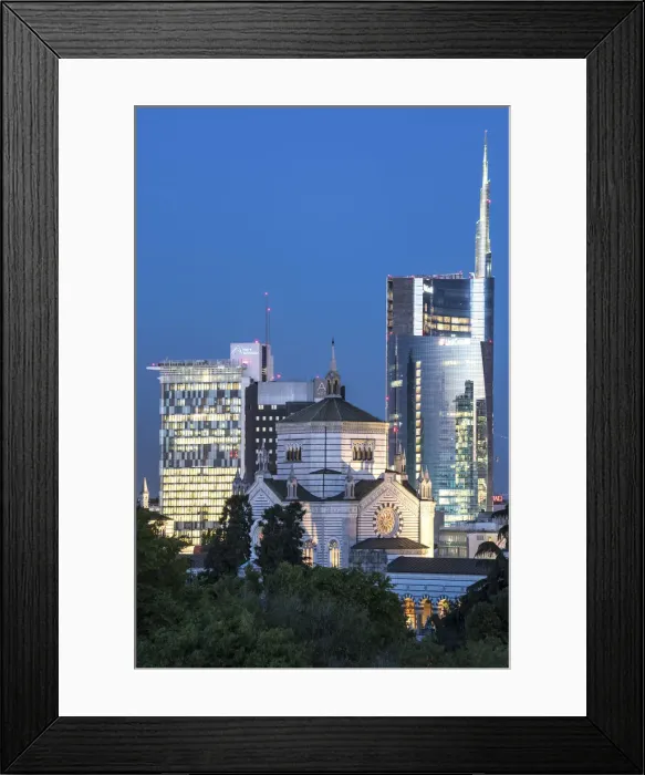Framed Print : Panoramic view of Cimitero Monumentale and Unicredit Tower Milan, Lombardy, Italy, Europe Framed Print : Panoramic view of Cimitero Monumentale and Unicredit Tower Milan, Lombardy, Italy, Europe