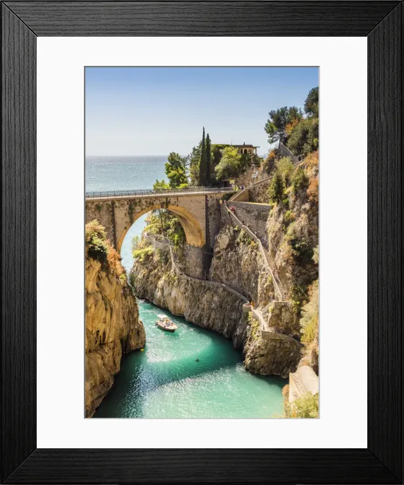 Framed Print : Fiord of Furore, Furore, Amalfi coast, Salerno, Campania, Italy