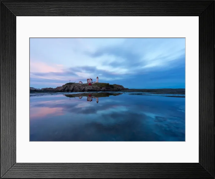 Framed Print : Dusk at Cape Neddick Lighthouse, York, Maine, USA Framed Print : Dusk at Cape Neddick Lighthouse, York, Maine, USA