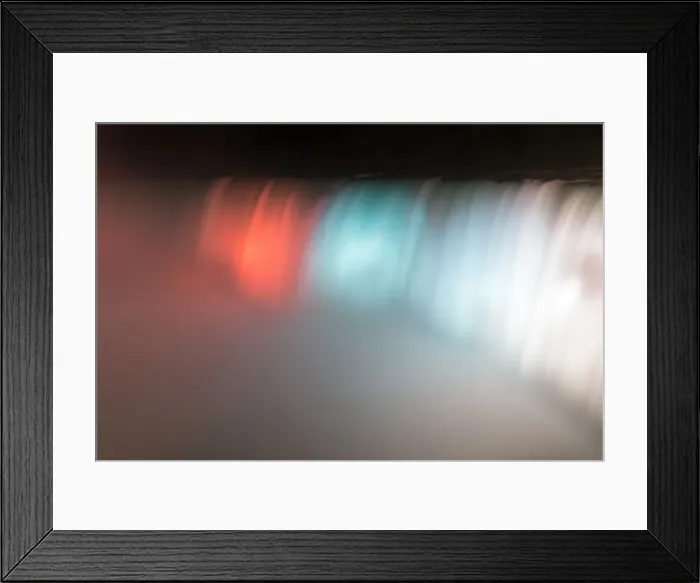 Framed Print : Coloured illumination of Niagara Falls, City of Niagara Falls, Ontario, Canada, North Framed Print : Coloured illumination of Niagara Falls, City of Niagara Falls, Ontario, Canada, North