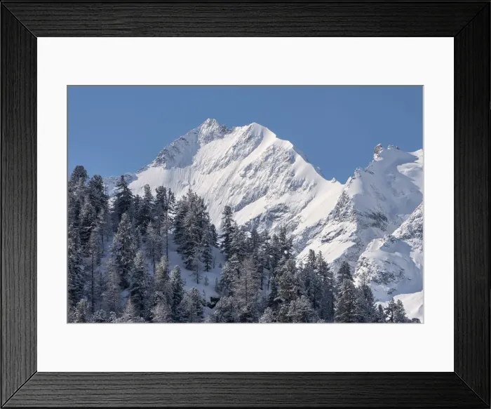 Framed Print : Piz Bernina, Engadine, Canton of Graubunden, Switzerland