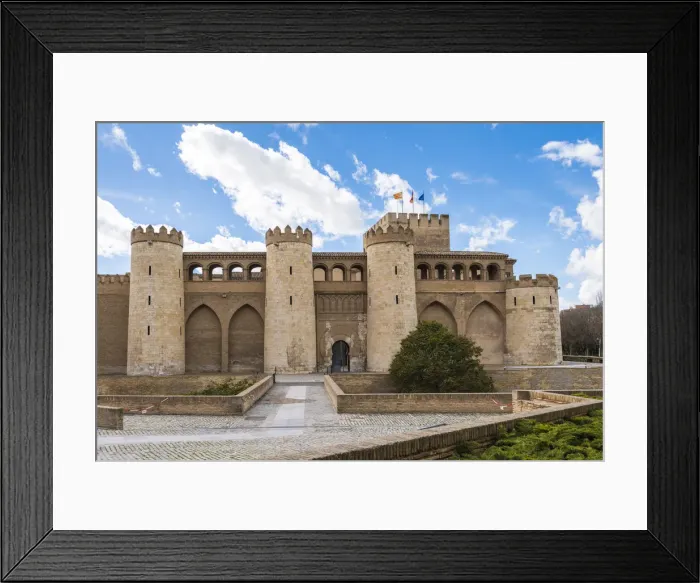 Framed Print : External view of Aljaferia palace. Zaragoza, Aragon, Spain Framed Print : External view of Aljaferia palace. Zaragoza, Aragon, Spain