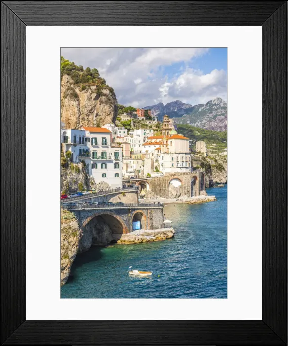 Framed Print : Atrani, Amalfi coast, Salerno, Campania, Italy. Atrani village at sunset Framed Print : Atrani, Amalfi coast, Salerno, Campania, Italy. Atrani village at sunset