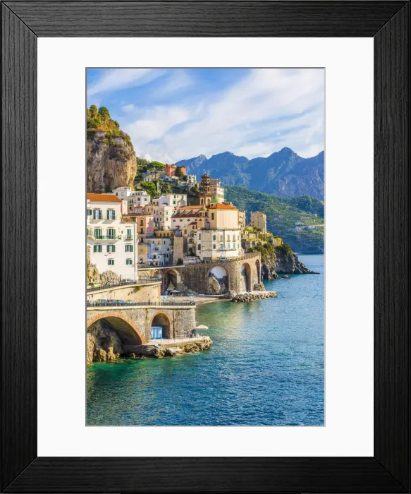 Framed Print : Atrani. Amalfi coast, Salerno, Campania, Italy. View of Atrani village Framed Print : Atrani. Amalfi coast, Salerno, Campania, Italy. View of Atrani village