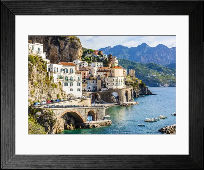 Framed Print : Atrani. Amalfi coast, Salerno, Campania, Italy. View of Atrani village