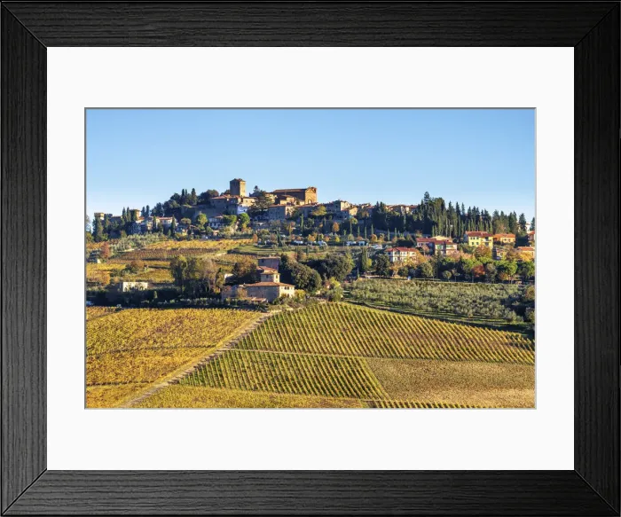 Framed Print : Panzano in Chianti, Florence, Tuscany, Italy. Panzano village at sunrise Framed Print : Panzano in Chianti, Florence, Tuscany, Italy. Panzano village at sunrise