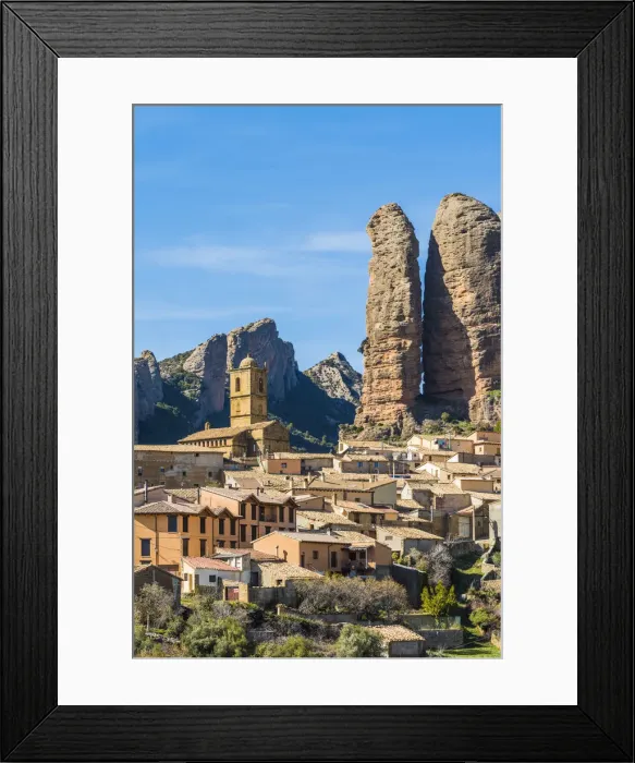 Framed Print : Aguero village, province of Huesca, Aragon, Spain Framed Print : Aguero village, province of Huesca, Aragon, Spain