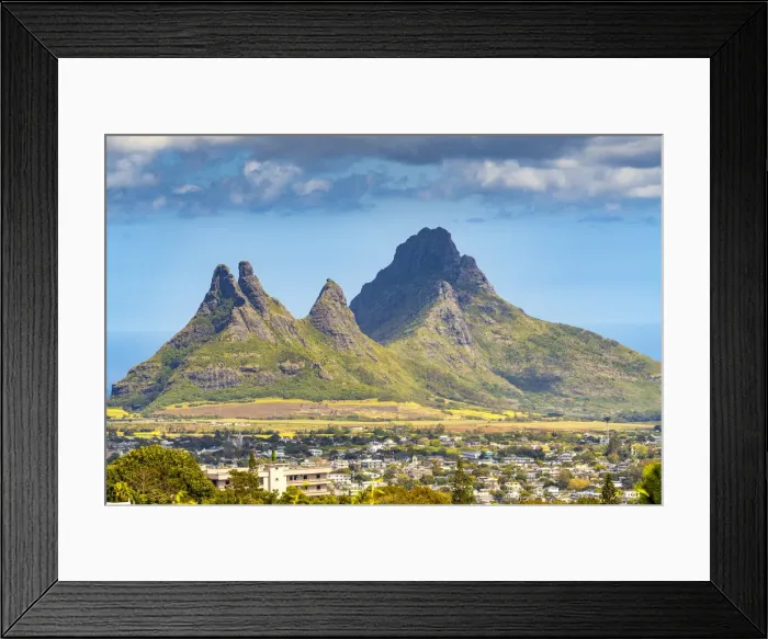 Framed Print : Trois mamelles and Rempart mountain seen from Curepipe. Curepipe, Plaines Wilhems Framed Print : Trois mamelles and Rempart mountain seen from Curepipe. Curepipe, Plaines Wilhems