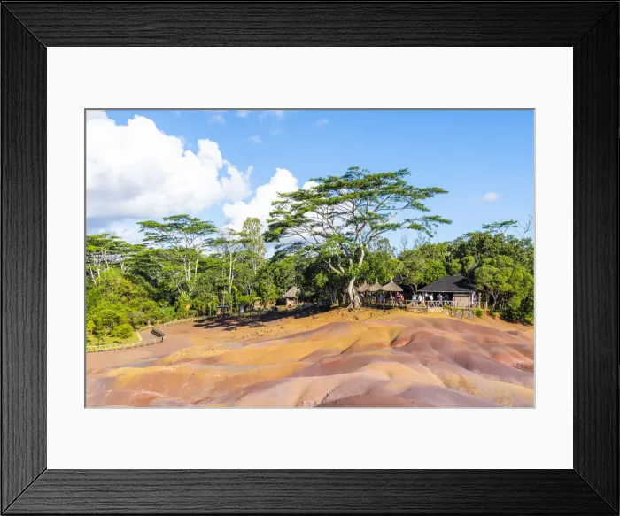 Framed Print : The seven colored earths. Chamarel, Black River (Riviere Noir), Mauritius, Africa