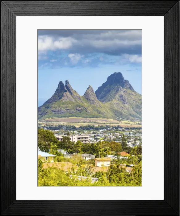 Framed Print : Trois mamelles and Rempart mountain seen from Curepipe. Curepipe, Plaines Wilhems Framed Print : Trois mamelles and Rempart mountain seen from Curepipe. Curepipe, Plaines Wilhems