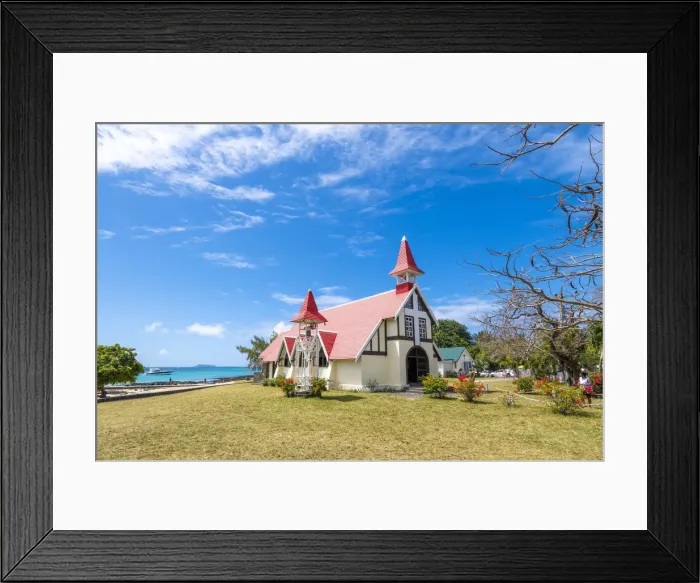 Framed Print : The Notre Dame Auxiliatrice church, Cap Malheureux, Riviere du Rempart, Mauritius, Africa Framed Print : The Notre Dame Auxiliatrice church, Cap Malheureux, Riviere du Rempart, Mauritius, Africa