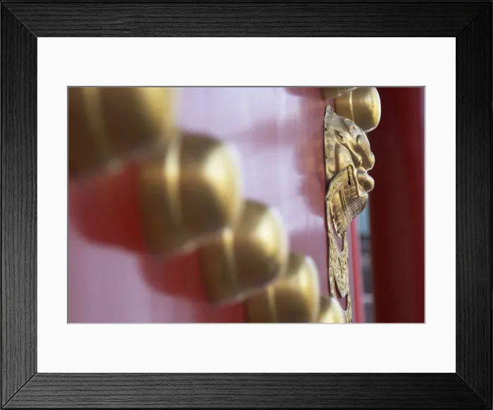 Framed Print : Lion door knocker at Forbidden City, Beijing, China Framed Print : Lion door knocker at Forbidden City, Beijing, China