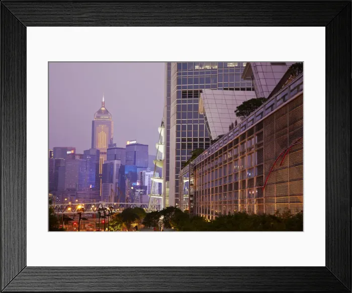 Framed Print : View of Two International Tower (Two IFC) with Central Plaza skyscraper in background Framed Print : View of Two International Tower (Two IFC) with Central Plaza skyscraper in background