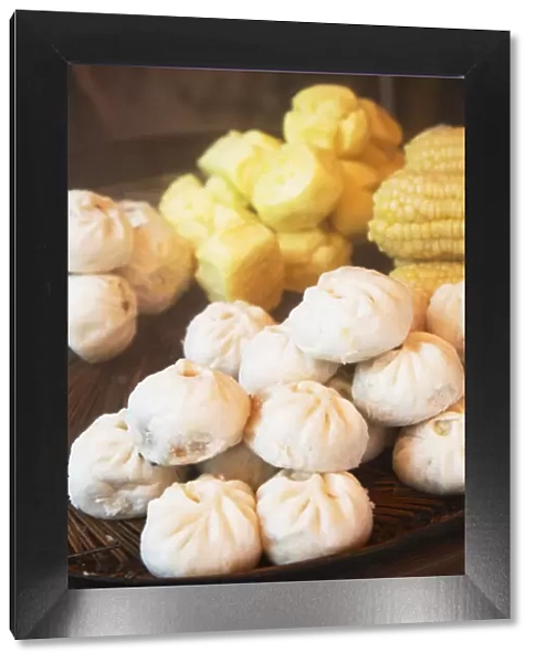 Steamed buns and corn, Shenzhen, Guangdong Province, China