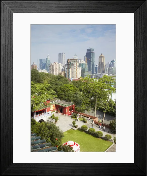 Framed Print : View of downtown Guangzhou from Zhenhai Tower, Yuexui Park, Guangzhou, Guangdong Province Framed Print : View of downtown Guangzhou from Zhenhai Tower, Yuexui Park, Guangzhou, Guangdong Province