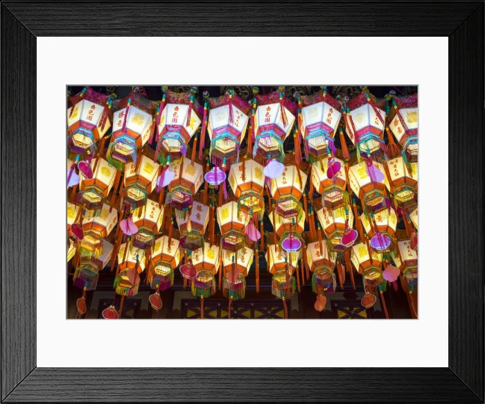 Framed Print : Prayer lanterns at Wong Tai Sin (Sik Sik Yuen) Temple, Wong Tai Sin district, Kowloon Framed Print : Prayer lanterns at Wong Tai Sin (Sik Sik Yuen) Temple, Wong Tai Sin district, Kowloon