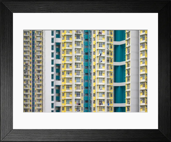 Framed Print : Highrise apartment block towers in Kowloon Bay, Kwun Tong District, New Territories Framed Print : Highrise apartment block towers in Kowloon Bay, Kwun Tong District, New Territories