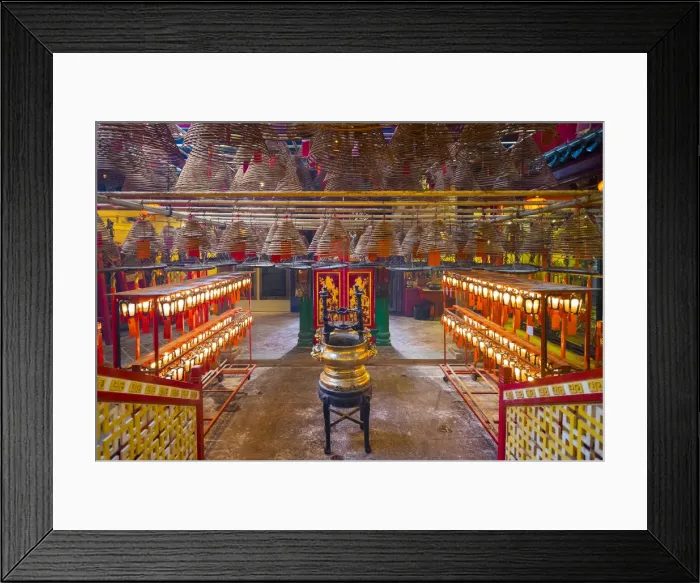 Framed Print : Man Mo Temple, Sheung Wan, Central District, Hong Kong Island, Hong Kong, China Framed Print : Man Mo Temple, Sheung Wan, Central District, Hong Kong Island, Hong Kong, China