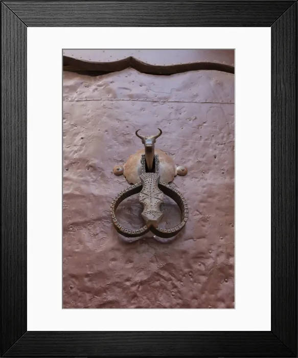 Framed Print : Doorknocker at the Ronda Bullring, Ronda, province of Maalaga, Andalusia, Spain