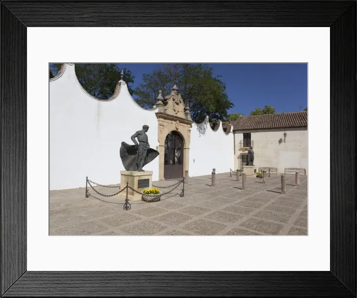 Framed Print : Statues of bullfighters on the outside of the bullring, Ronda, province of Malaga Framed Print : Statues of bullfighters on the outside of the bullring, Ronda, province of Malaga