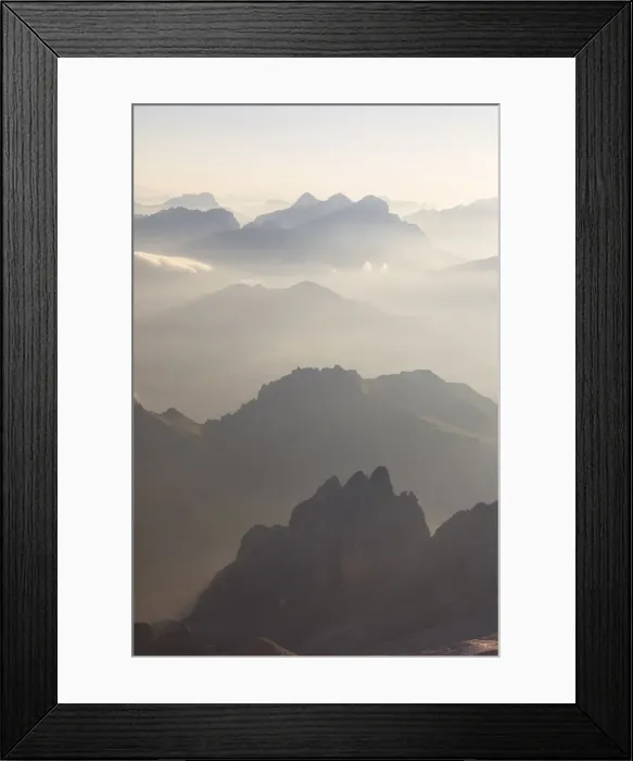 Framed Print : The view from Punta Penia, Marmolada group, Dolomites, Canazei, Trento province