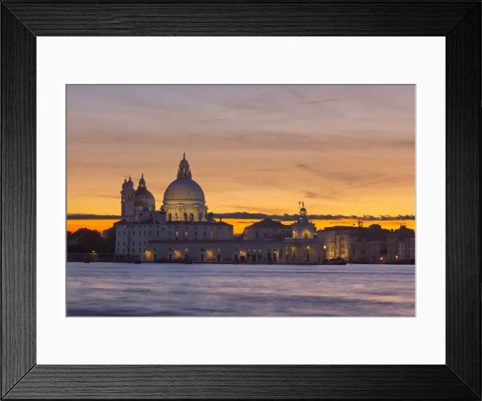 Framed Print : Santa Maria della Salute Basilica from San Giorgio Maggiore Island at dusk, Venice Framed Print : Santa Maria della Salute Basilica from San Giorgio Maggiore Island at dusk, Venice