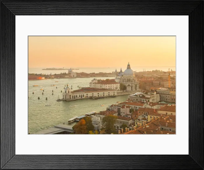 Framed Print : Santa Maria della Salute and Punta della Dogana seen from the top of St Framed Print : Santa Maria della Salute and Punta della Dogana seen from the top of St