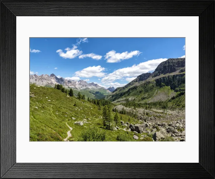Framed Print : Italy, Trentino Alto Adige, San Pellegrino Pass, the landscape that can be seen