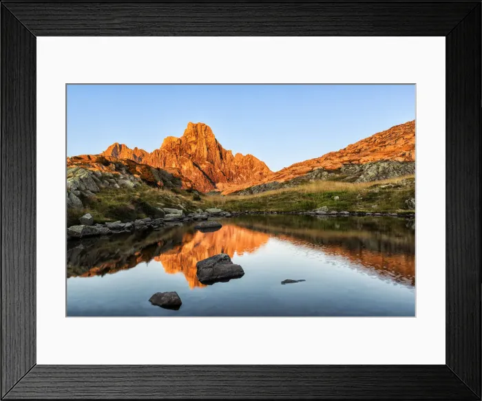 Framed Print : Europe, Italy, Trentino, Rolle pass. Cimon della Pala reflected in the lakes of Cavallazza Framed Print : Europe, Italy, Trentino, Rolle pass. Cimon della Pala reflected in the lakes of Cavallazza