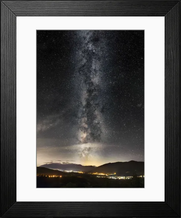 Framed Print : Italy, Trentino Alto Adige, Starry night over Val di Non Framed Print : Italy, Trentino Alto Adige, Starry night over Val di Non