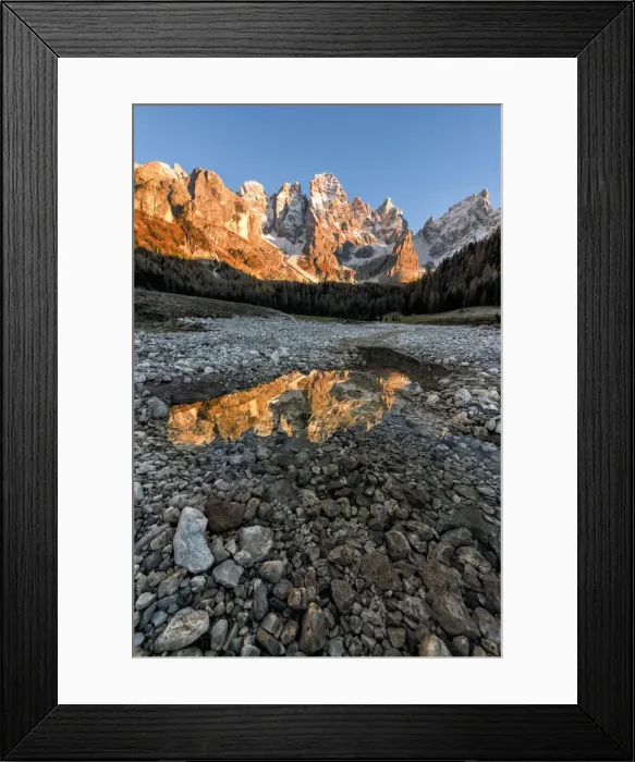 Framed Print : Autumn sunset illuminates the high peaks Framed Print : Autumn sunset illuminates the high peaks