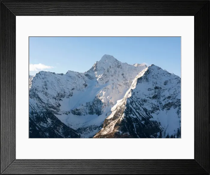 Framed Print : Aerial view of Emilius mount, Aosta Valley, italy, Europe