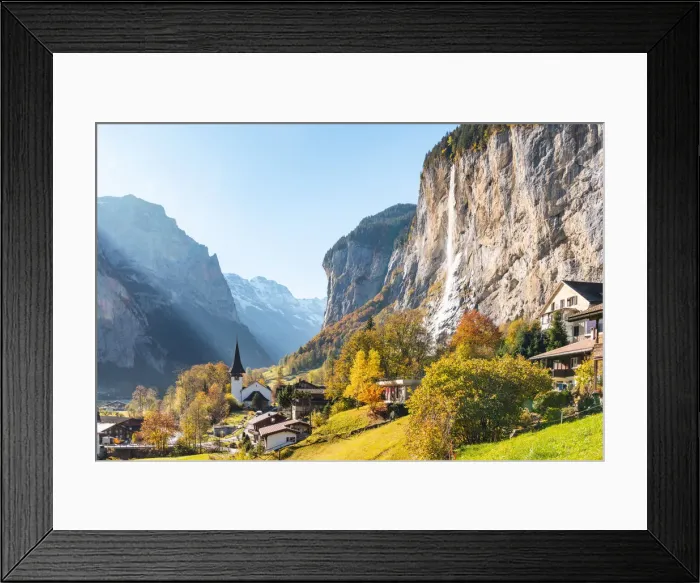Framed Print : Lauterbrunnen, Canton of Bern, Switzerland, Europe