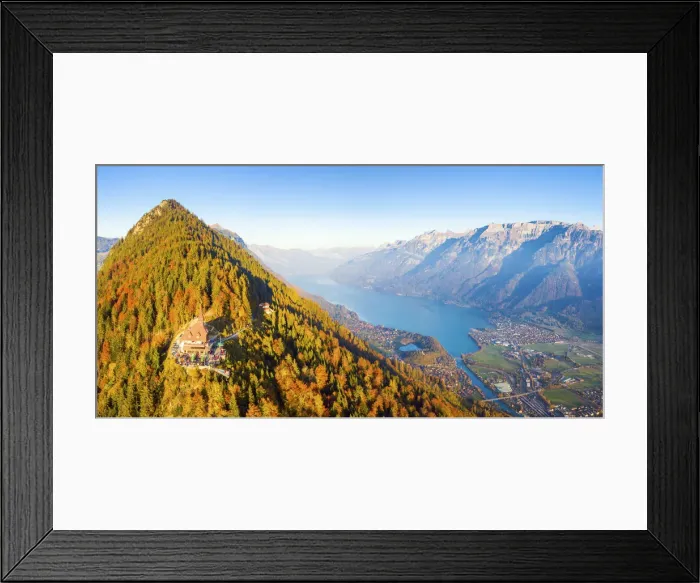 Framed Print : Harder Kulm, Lake Brienz and Interlaken valley, Berner Oberland, Switzerland, Europe Framed Print : Harder Kulm, Lake Brienz and Interlaken valley, Berner Oberland, Switzerland, Europe