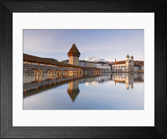 Framed Print : Europe, Switzerland, Lucerne at sunrise Framed Print : Europe, Switzerland, Lucerne at sunrise