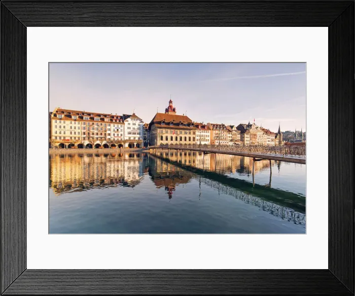 Framed Print : Europe, Switzerland, Lucerne at sunrise Framed Print : Europe, Switzerland, Lucerne at sunrise
