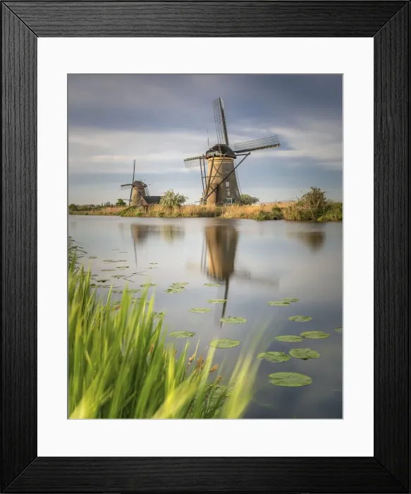 Framed Print : Windmill, Kinderdijk, Molenlanden, South Holland, Netherlands Framed Print : Windmill, Kinderdijk, Molenlanden, South Holland, Netherlands