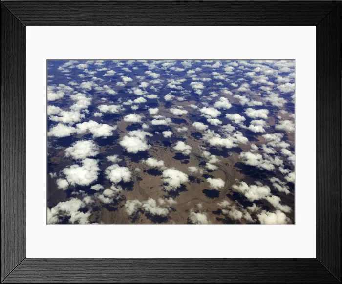 Framed Print : Mackerel sky seen from the air. Malawi, Africa Framed Print : Mackerel sky seen from the air. Malawi, Africa