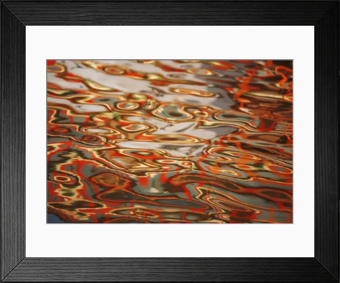 Framed Print : Colored reflections in the waters of the Ganges. Varanasi, India Framed Print : Colored reflections in the waters of the Ganges. Varanasi, India