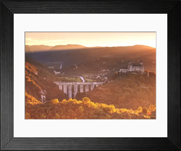 Framed Print : Europe, Italy, Umbria, Perugia district, Spoleto. Rocca Albornoziana fortress at sunset Framed Print : Europe, Italy, Umbria, Perugia district, Spoleto. Rocca Albornoziana fortress at sunset