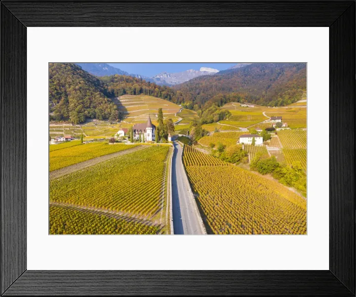 Framed Print : Chateau Maison Blanche, Yvorne, Canton of Vaud, Switzerland