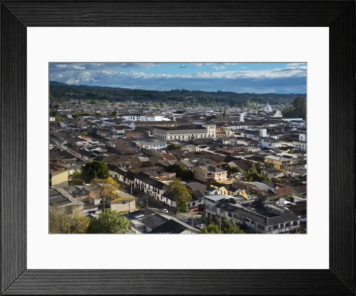 Framed Print : South America, Colombia, Cauca, Popayan, view of the colonial city center of Popayan Framed Print : South America, Colombia, Cauca, Popayan, view of the colonial city center of Popayan