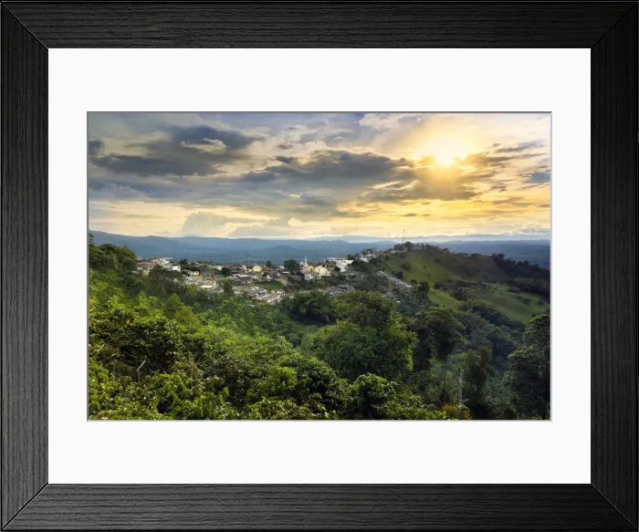 Framed Print : South America, Colombia, Quindio, the village of Buenavista in the coffee region Framed Print : South America, Colombia, Quindio, the village of Buenavista in the coffee region