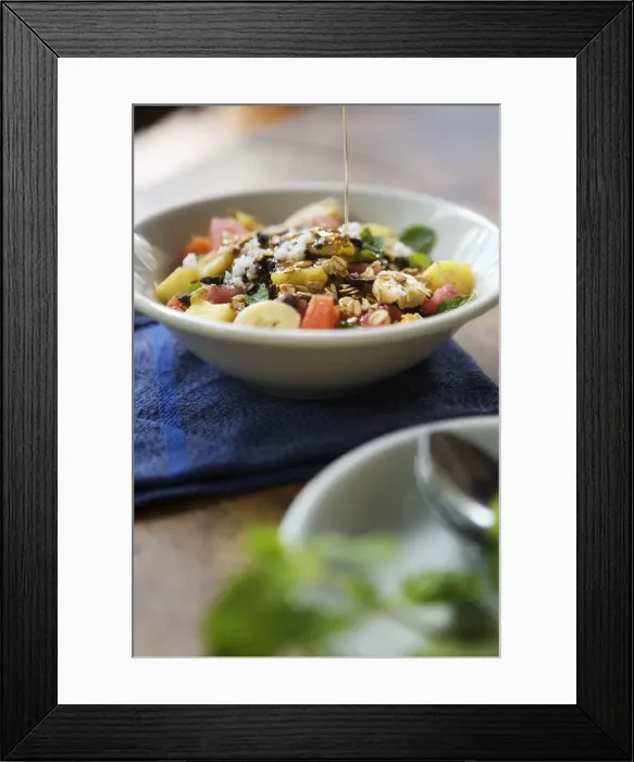 Framed Print : Central America, Costa Rica, muesli with fruit Framed Print : Central America, Costa Rica, muesli with fruit